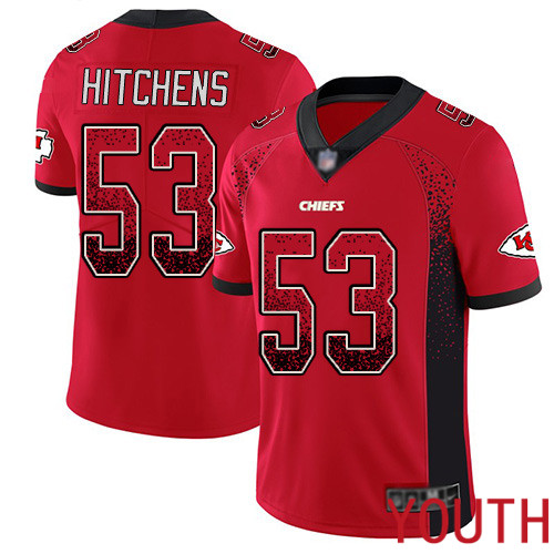 Youth Kansas City Chiefs #53 Hitchens Anthony Limited Red Rush Drift Fashion Nike NFL Jersey->youth nfl jersey->Youth Jersey